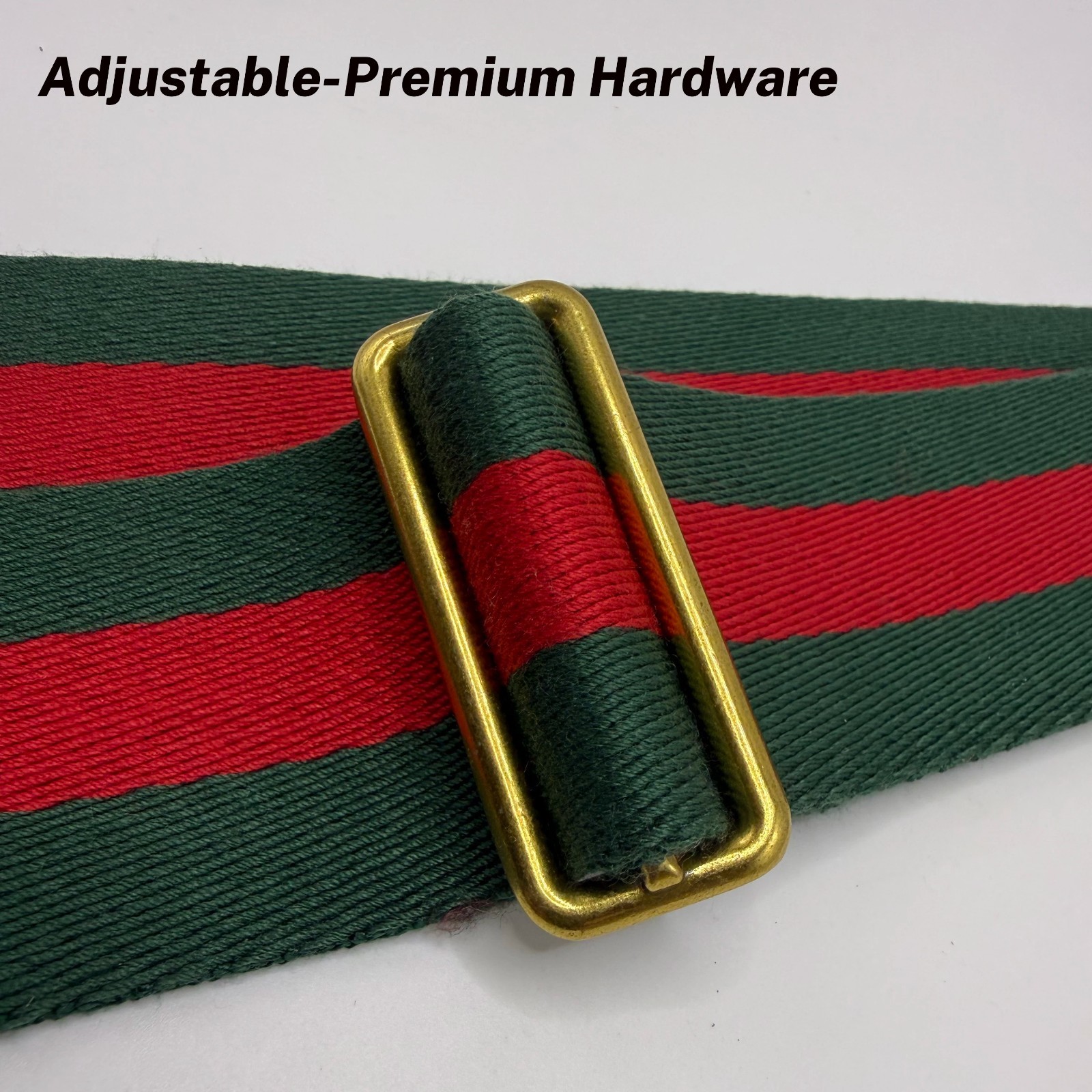 New Crossbody Shoulder Strap Gucci Replacement No Logo Green-Brown Web Leather