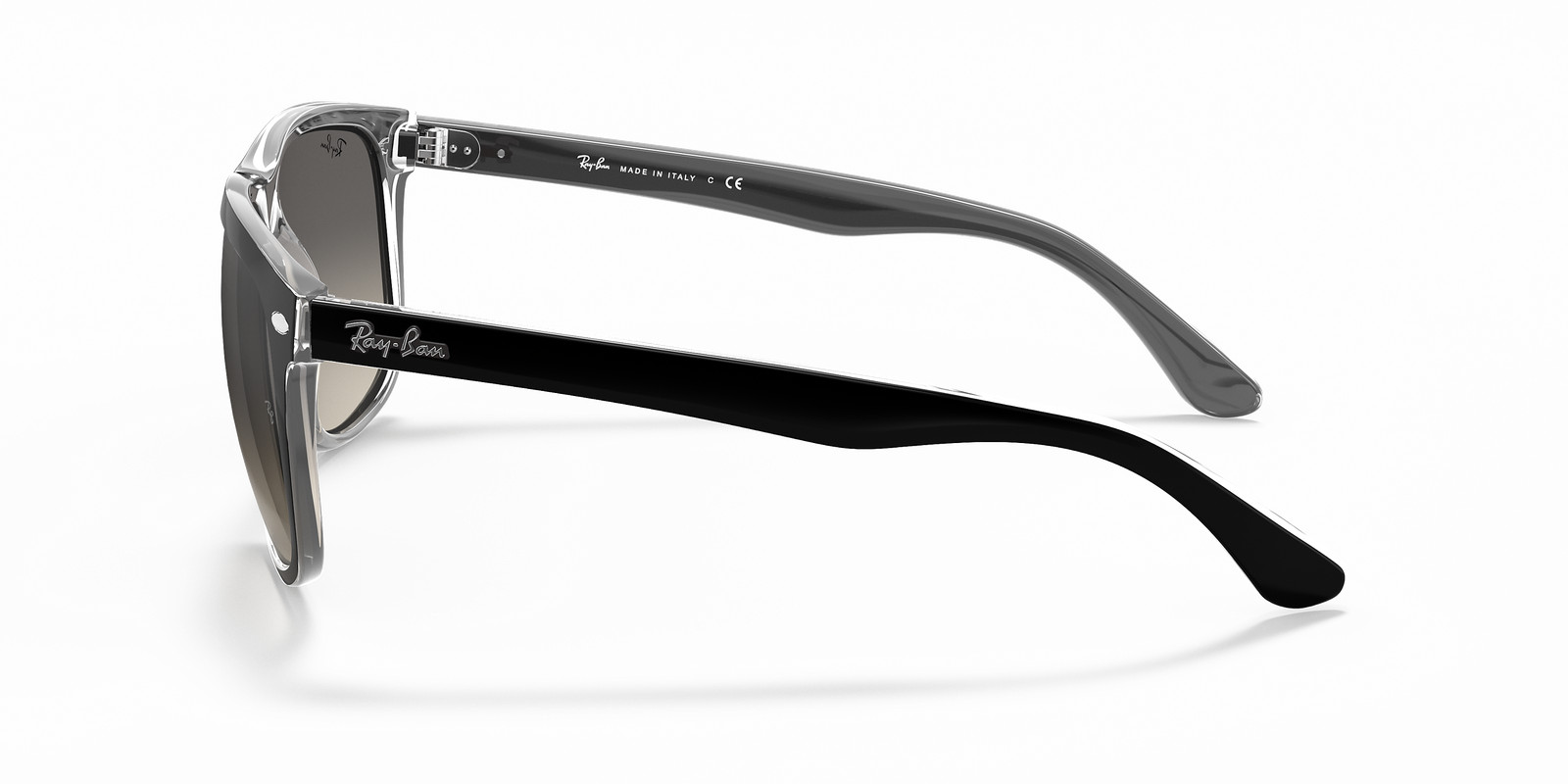 Ray-Ban Boyfriend Black Transparent/Grey Gradient 60 mm Sunglasses RB4147 603971