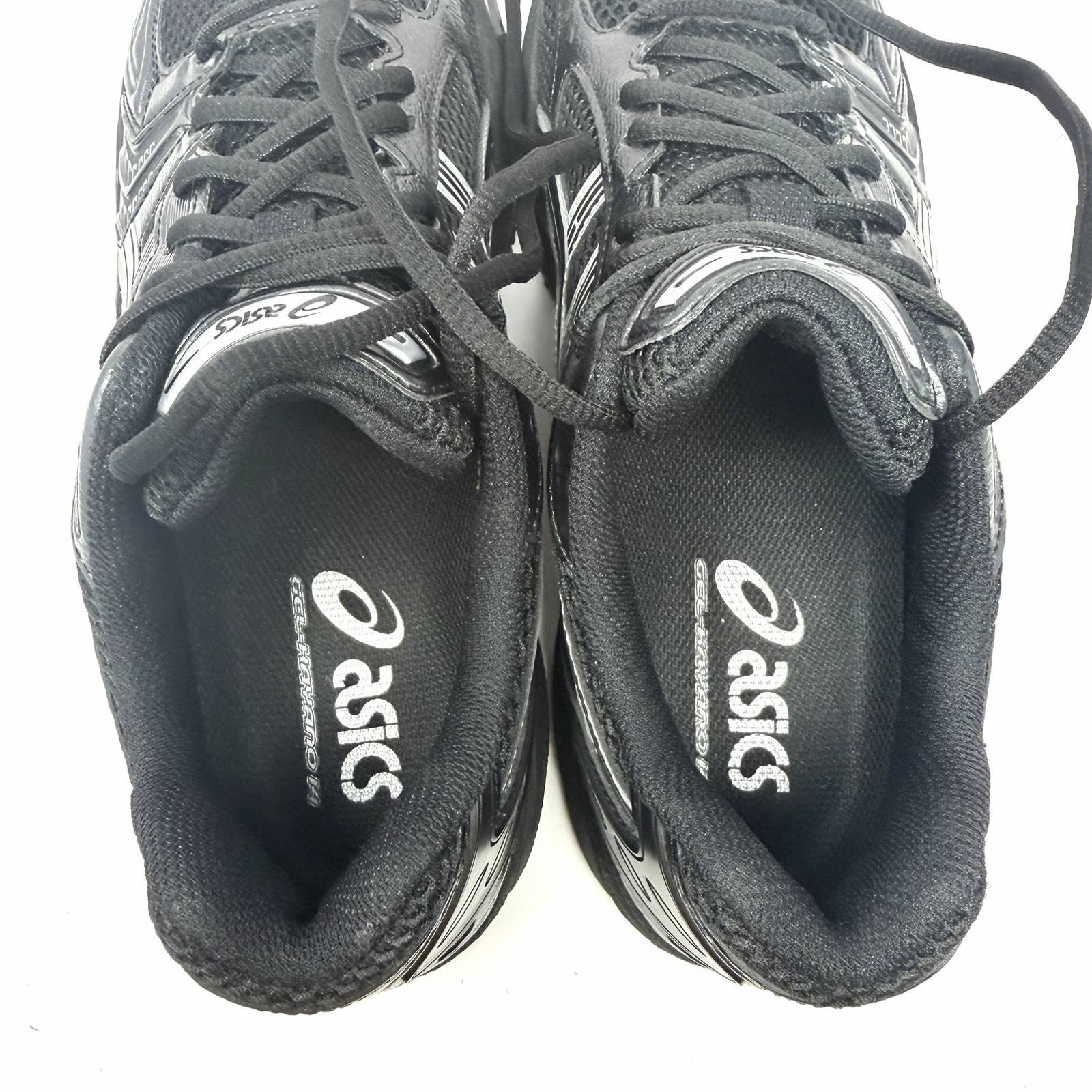 ASICS Men’s Gel Kayano 14 Running Shoes Sz 9 Black Pure Silver 1201A019-006 EUC