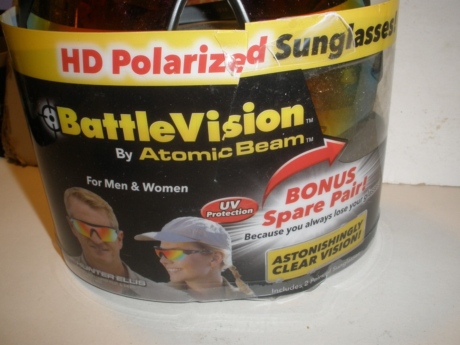 Lot of 2 Battle Vision by Atomic Beam HD Polarized Sunglasses