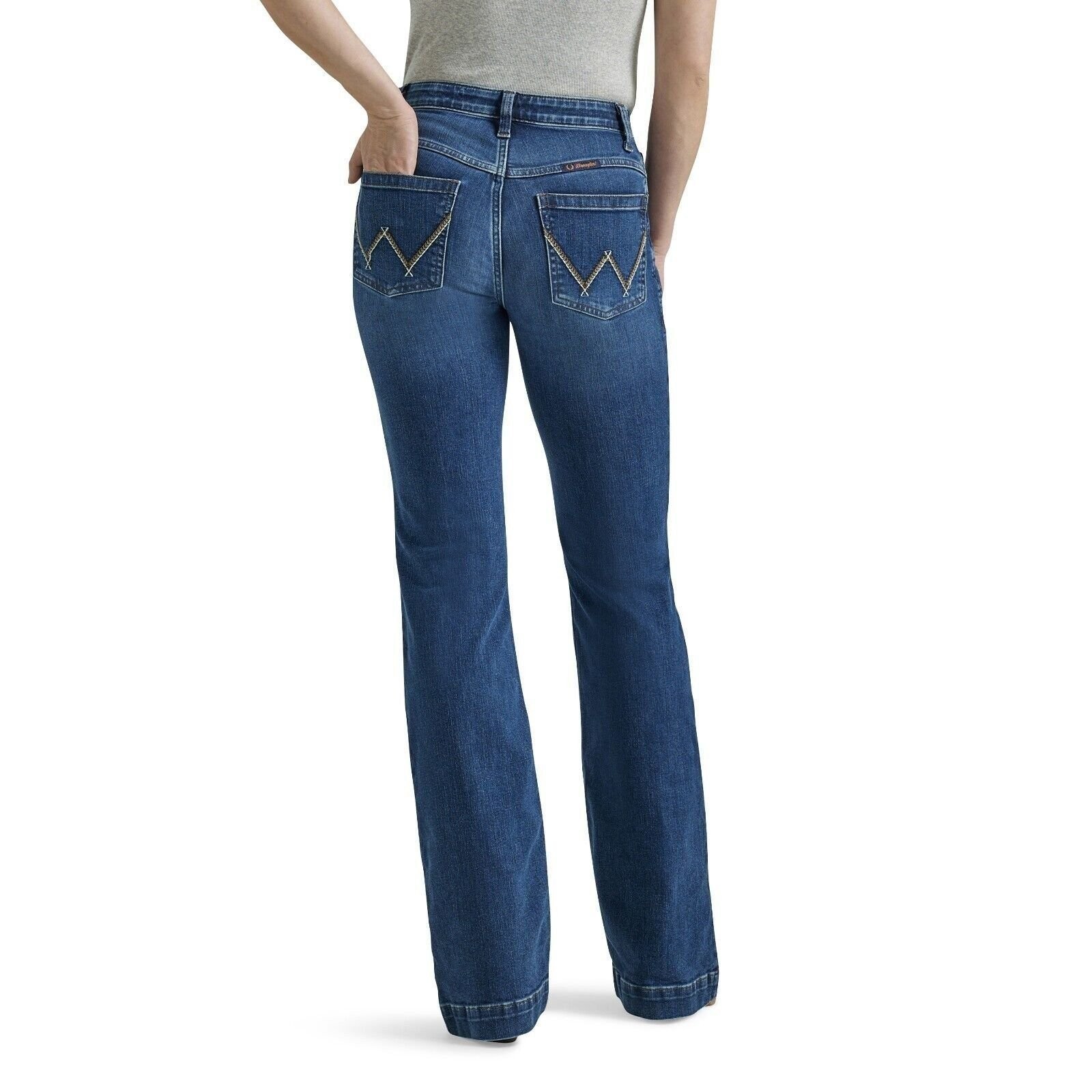 Wrangler Ladies Ultimate Riding Jean Willow Mid-Rise Trouser Comfort Parker New