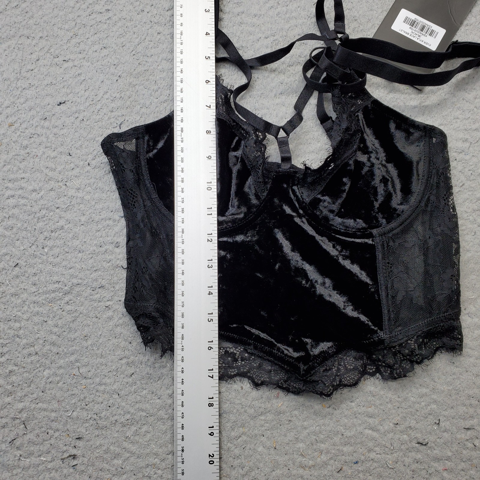 KILLSTAR Ever Ayla Velvet Lace Bralette Corset Womens M Black Gothic Halloween