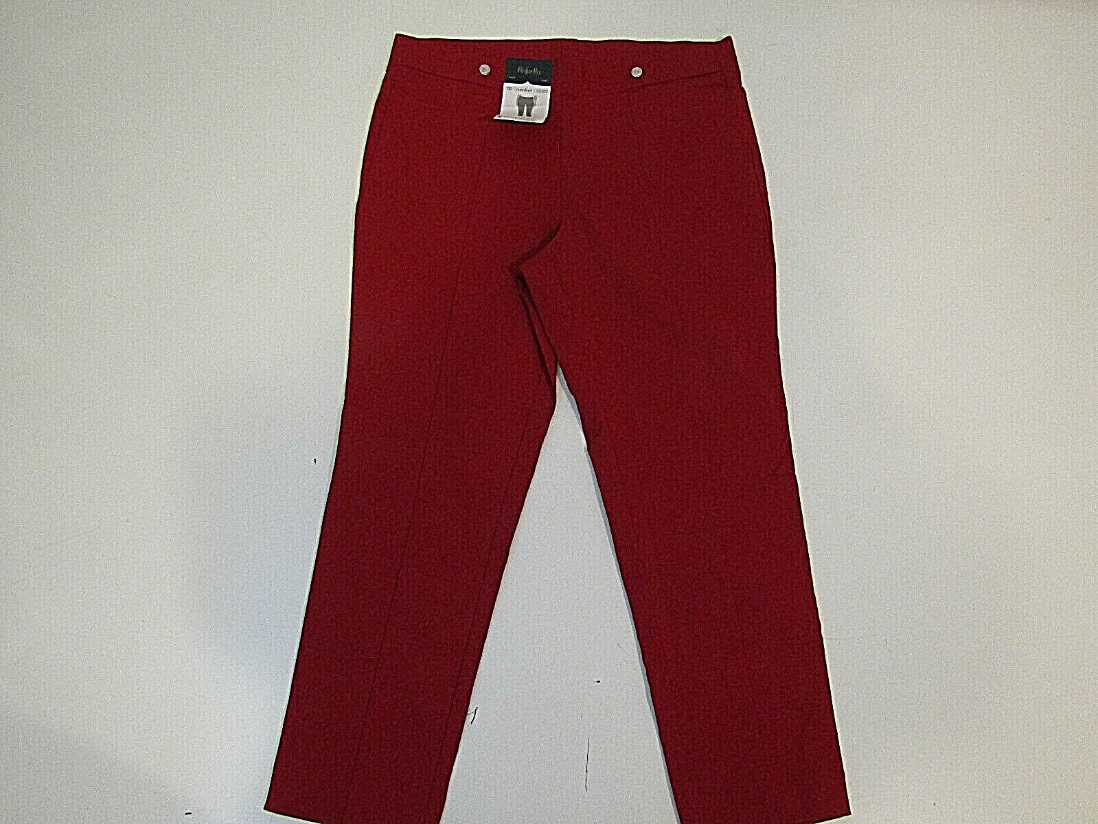 RAFAELLA Womens Ankle Pants Chili Pepper Red Comfort Stretch Dress Slim 6 NWT
