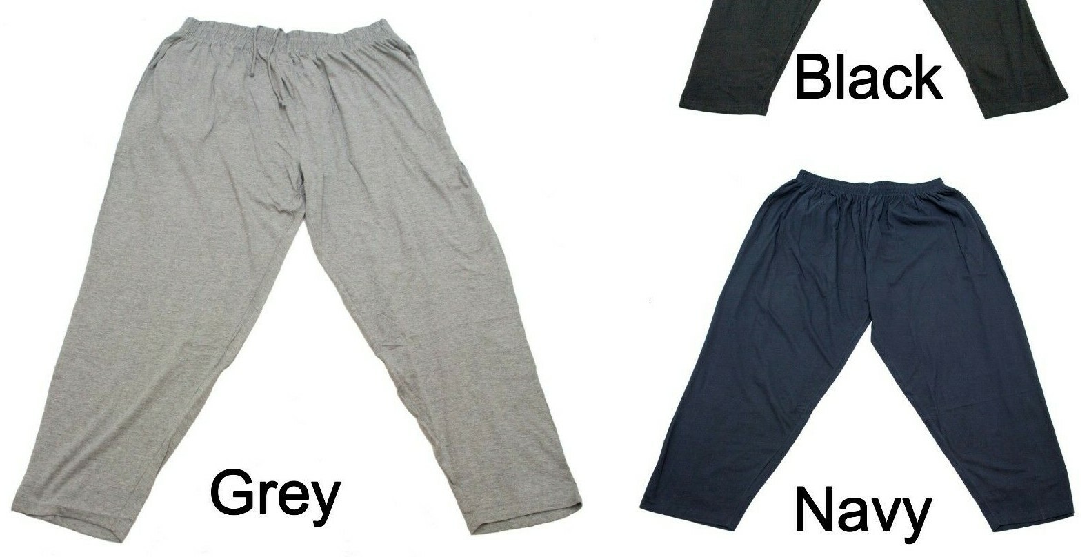 BIG TALL Greystone Men Jersey Knit Elastic Casual Lounge Pajama Pants 2X to 10X