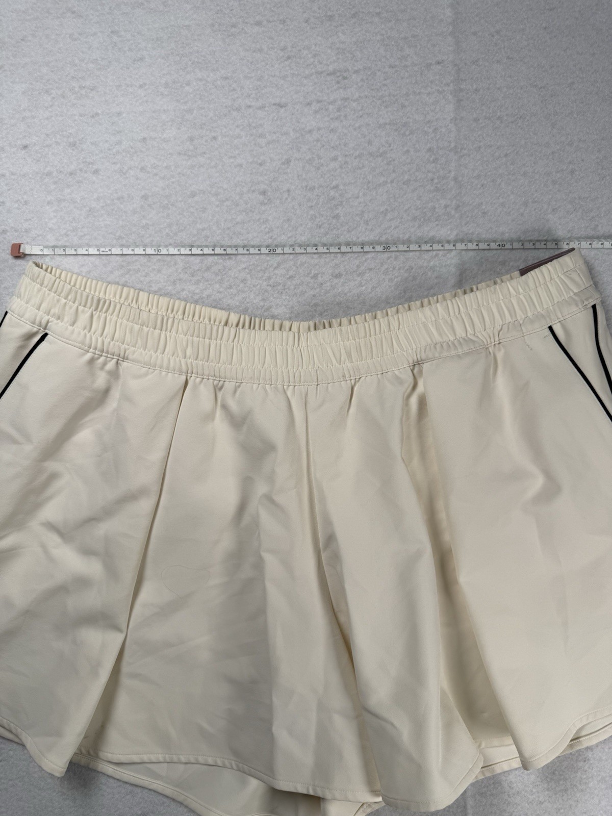 CALIA Golf Skort XXL Ivory/Black Pull-On Relaxed Fit Built-In Shorts