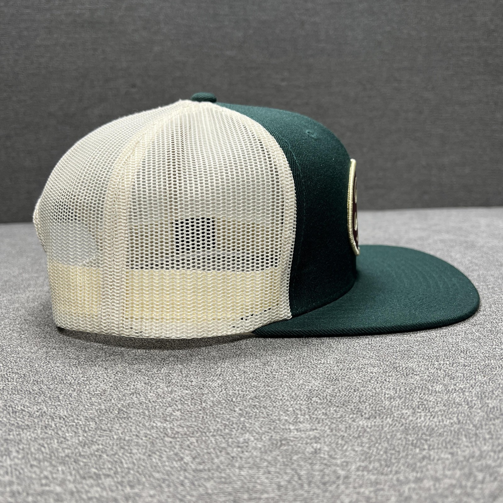 Troll Co Hat Cap Snap Back Mens One Size Green Mesh Trucker Patch Logo