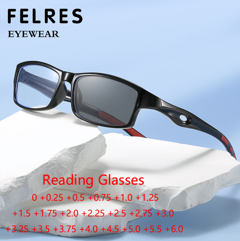 Men Women Square Photochromic Reading Glasses Classic Sport Fashion Sunglasses