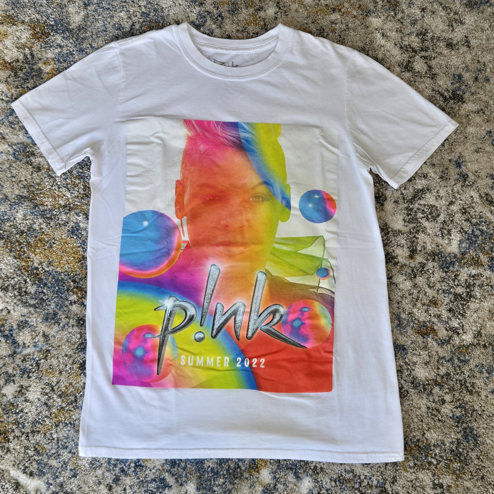 P!nk Summer 2022 Concert T-Shirt Shirt Pink Tour Merchandise Women’s Small White