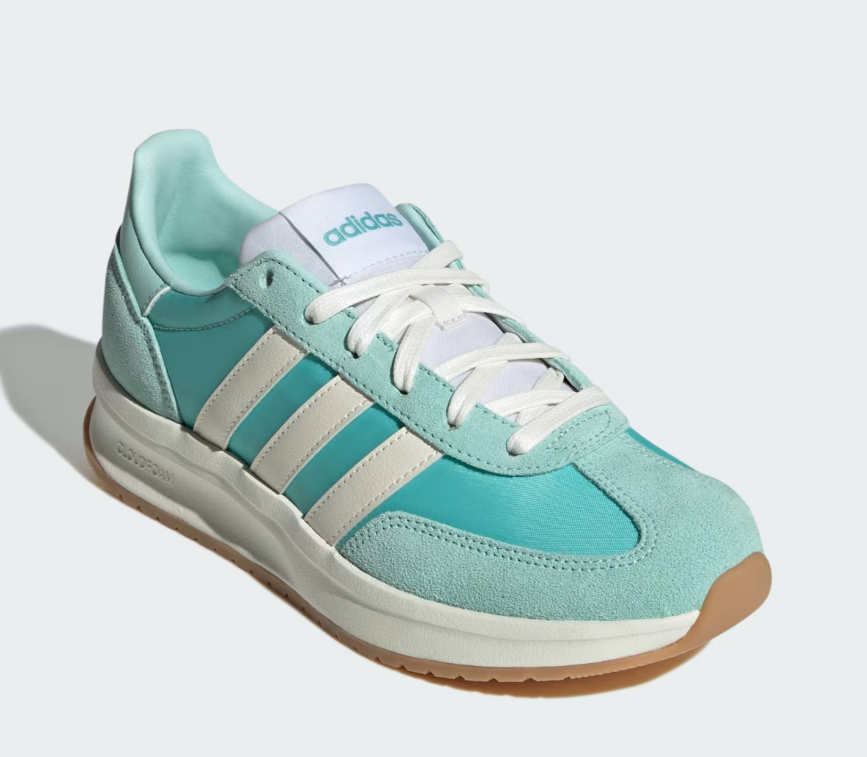 Adidas Run 70s 2.0 Women’s Size 8 Aqua White Sneakers JQ7924 Running Shoes NEW