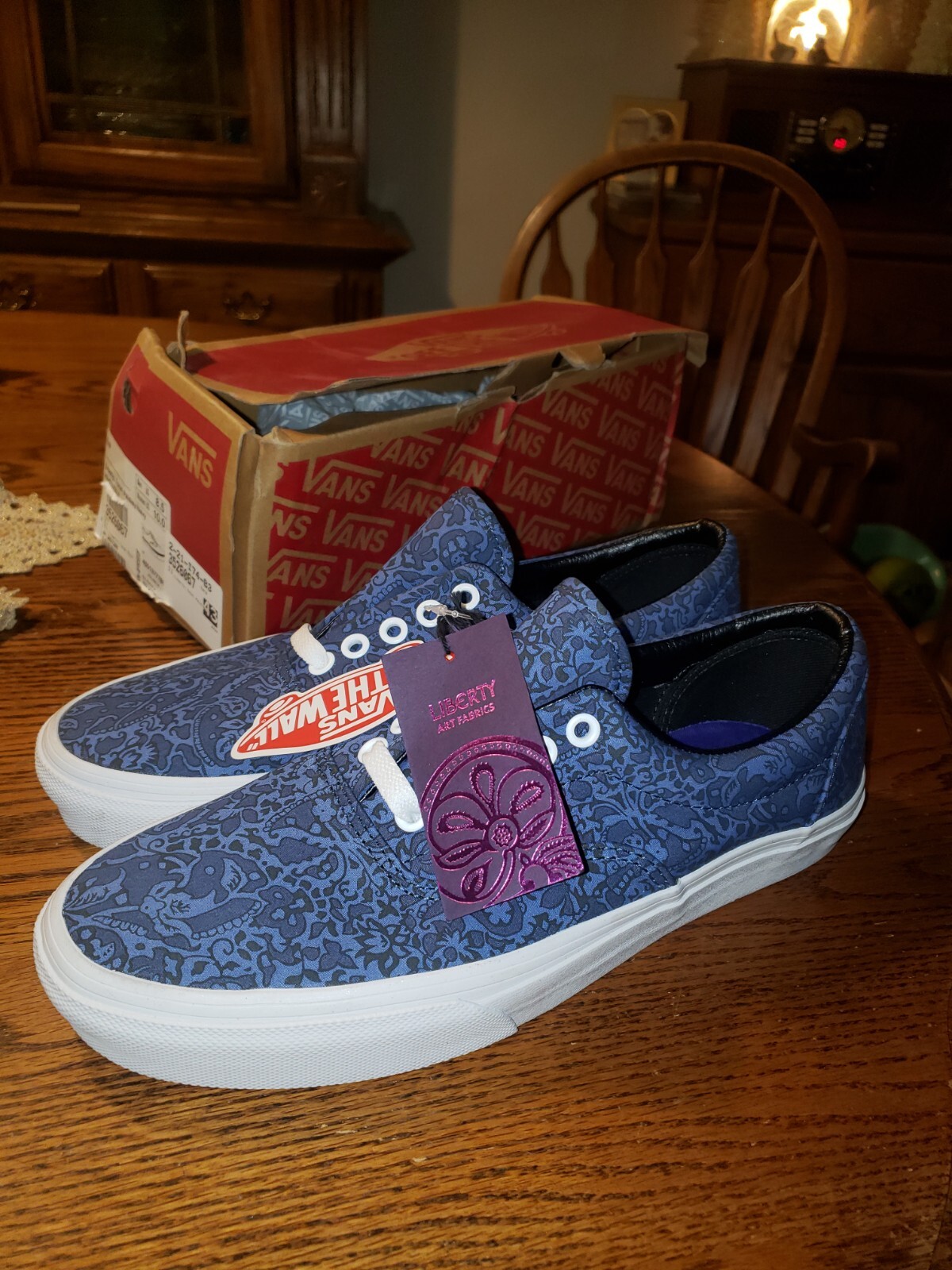Vans ERA Liberty Art Fabrics Tonal Paisley Navy Size 8.5 Men/ 10 Women
