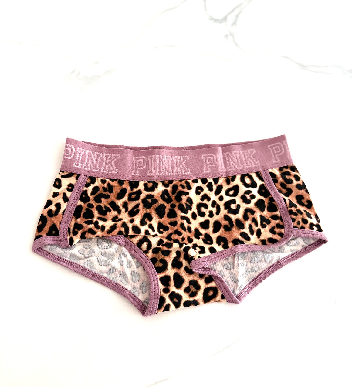 Victoria’s Secret PINK Logo Boyshort Panty Leopard Print
