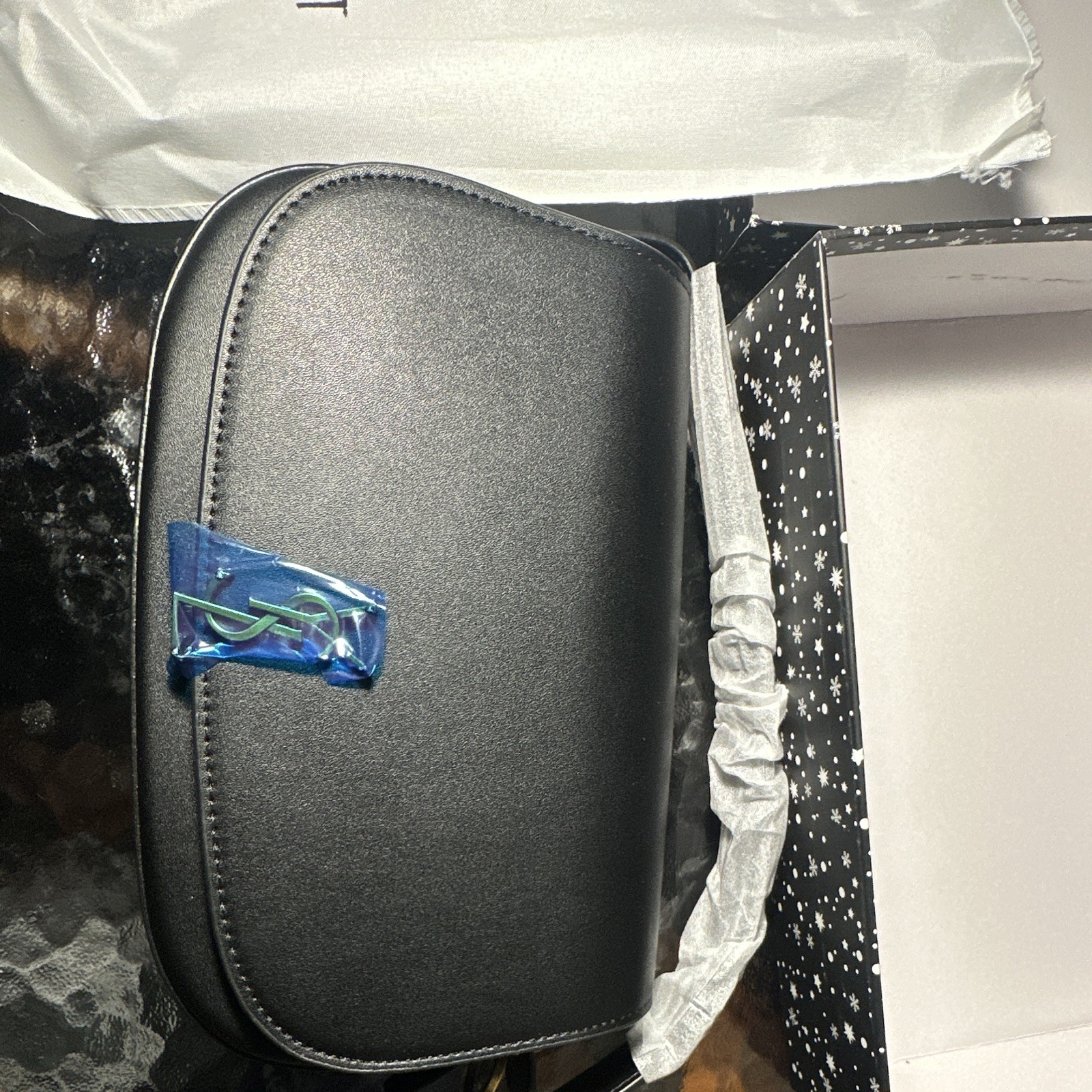 Saint Laurent YSL Black Small Shoulder Bag Gold HW Dust Bag