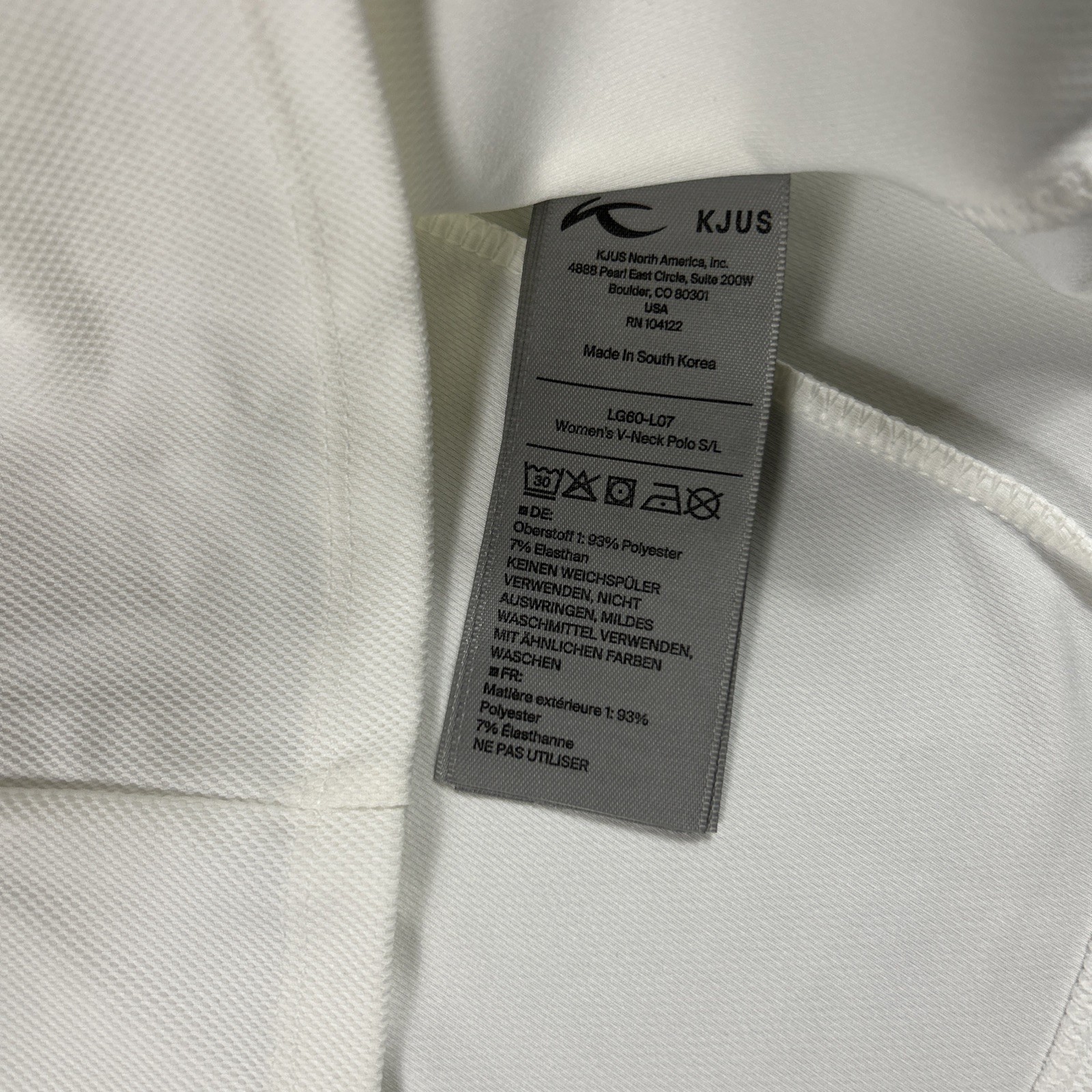 KJUS Womens Golf Shirt Polo Sleeveless Medium White Polyester Spandex MSRP $99