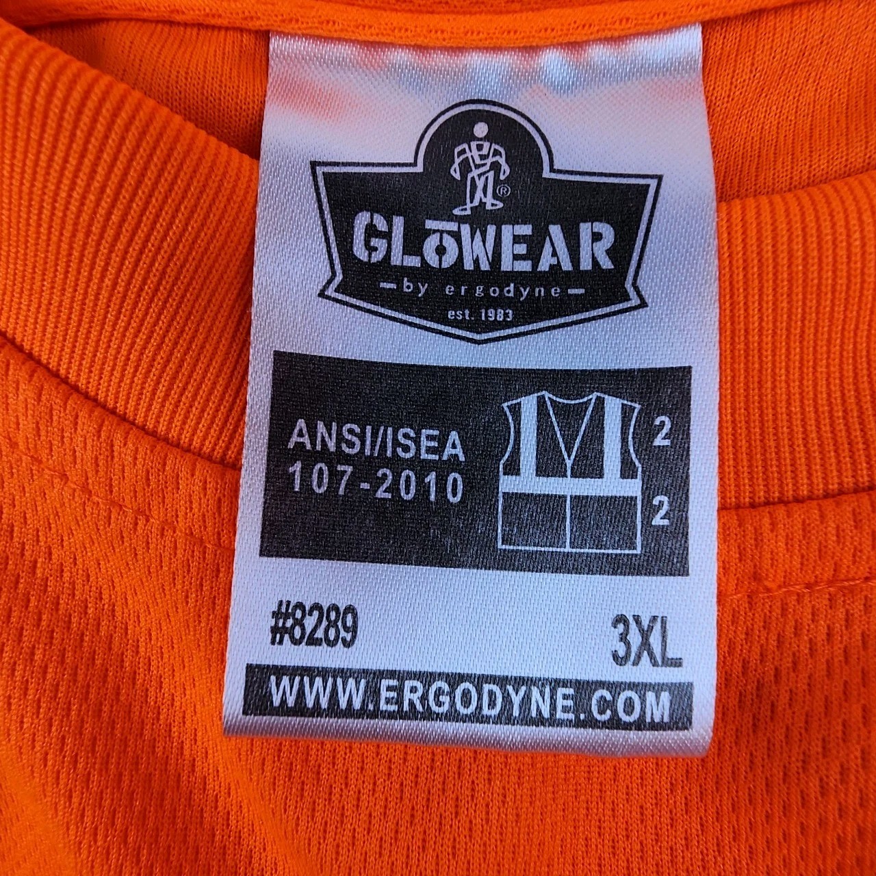Ergodyne GloWear 8389 ANSI High Visibility Orange Reflective Short Sleeve