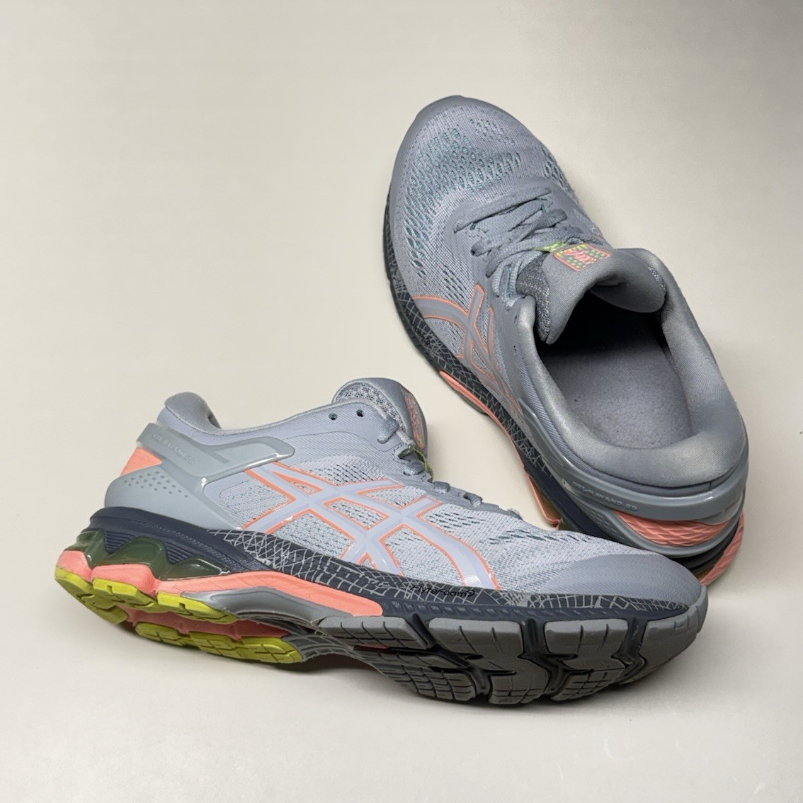 ASICS Women’s Running & Jogging Shoes – Gray/Pink/Yellow – Size 8.5 – Pre-Owned
