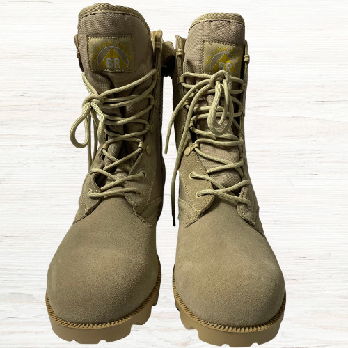 Black Rock Mens Jungle Boots Size 13 Tan Side Zip Military Style Tactical Combat