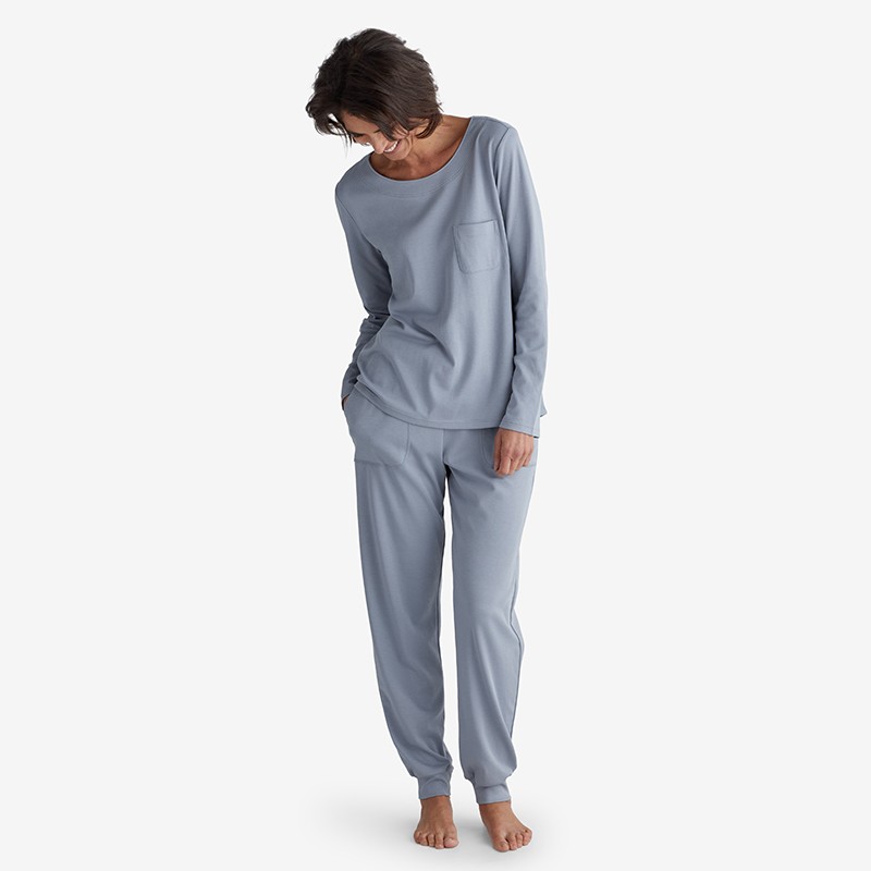 Pima Cotton Women’s Jogger Pants Pajama Set