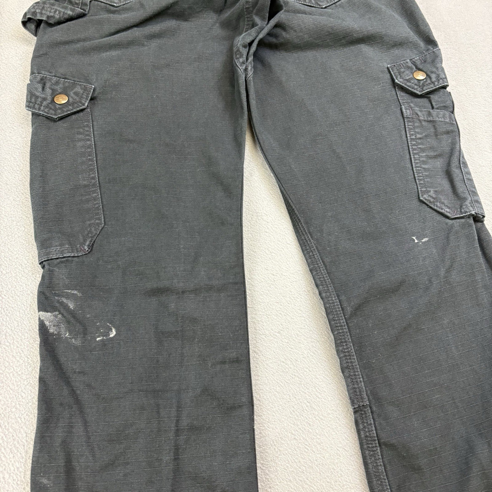 Carhartt Double Knee Cargo Pants Size 30×29.5 in. Black B342 BLK