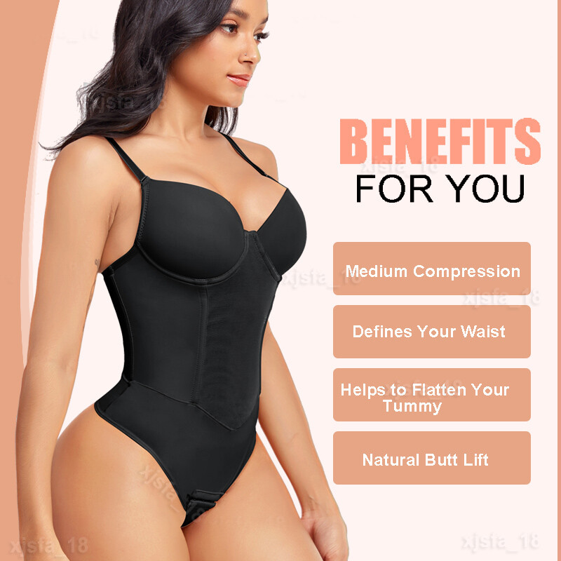Women’s Seamless Full Body Shaper Bodysuit Tummy Slimming Built-in Bra Shapewear