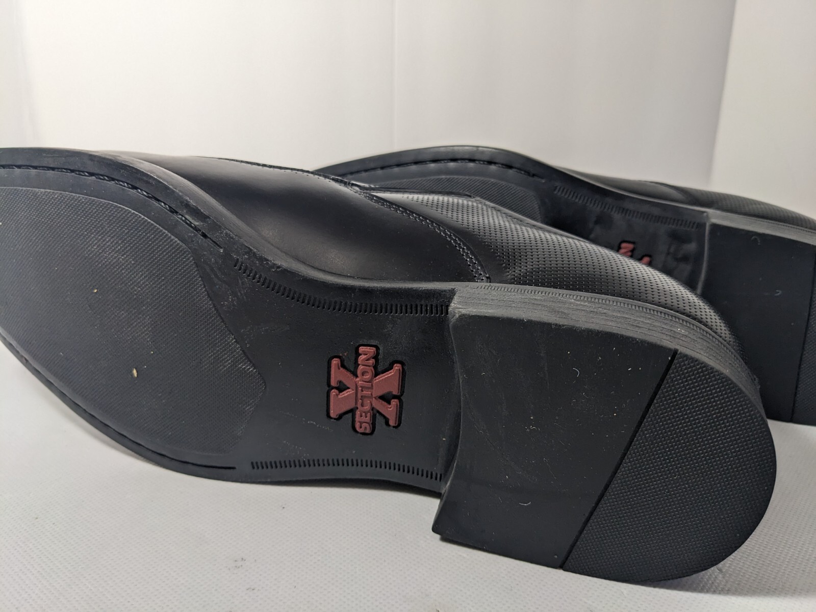 NEW- Men’s Size 10M Section X Leather Dress Shoes Slip-on (892SX0005) Black