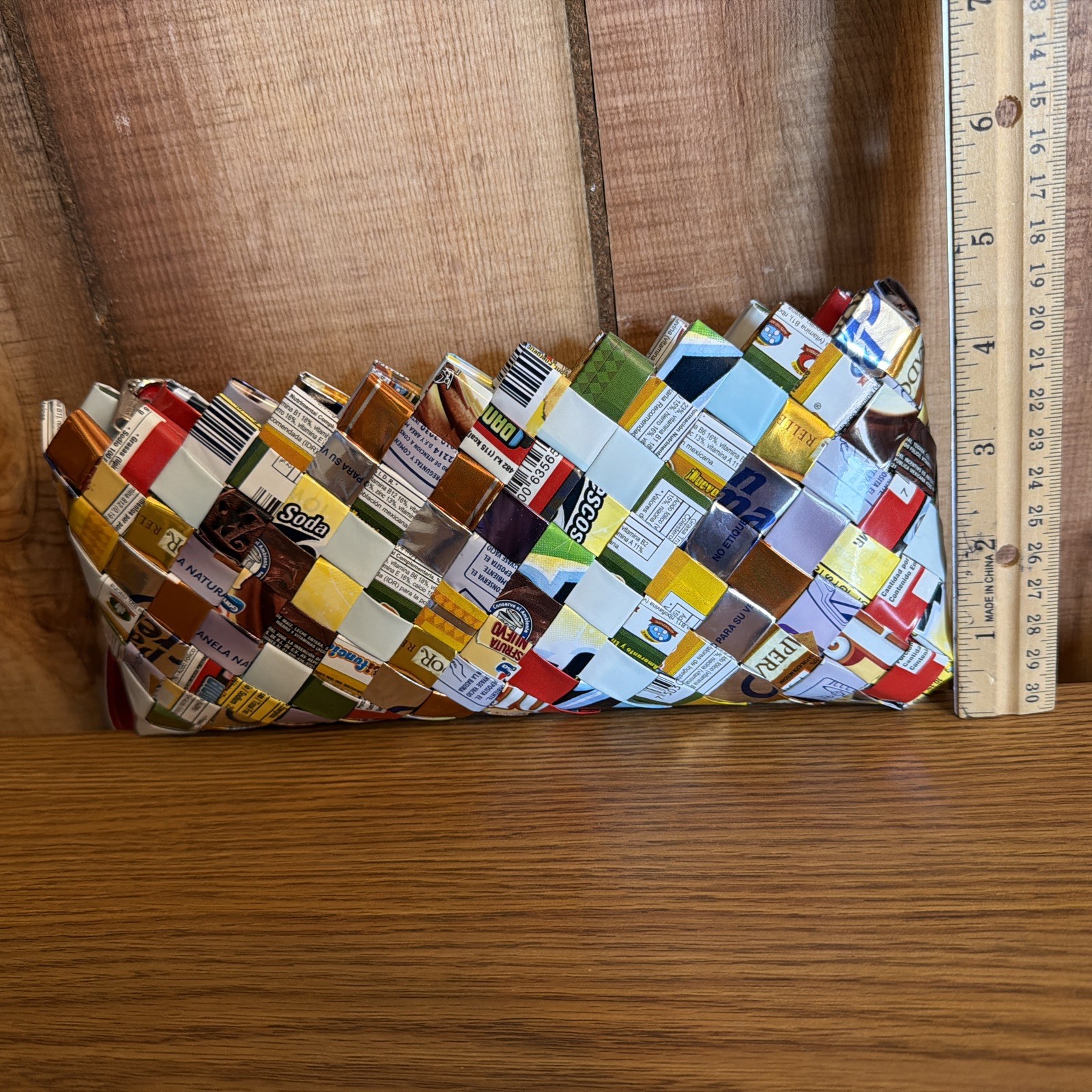 Nahui Ollin Hand Made Candy Wrapper Clutch/Wristlet Purse NWT