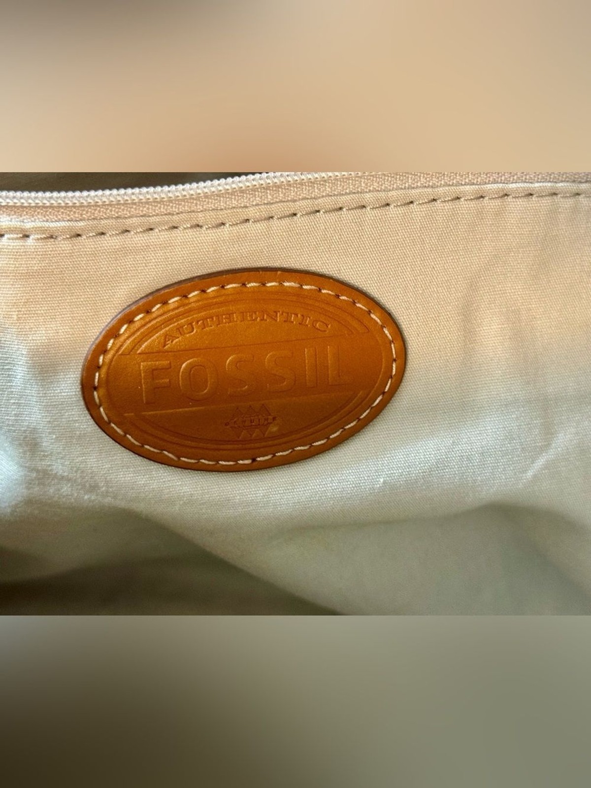 Fossil Messenger Bag Crossbody Coated Canvas Leather Trim Floral