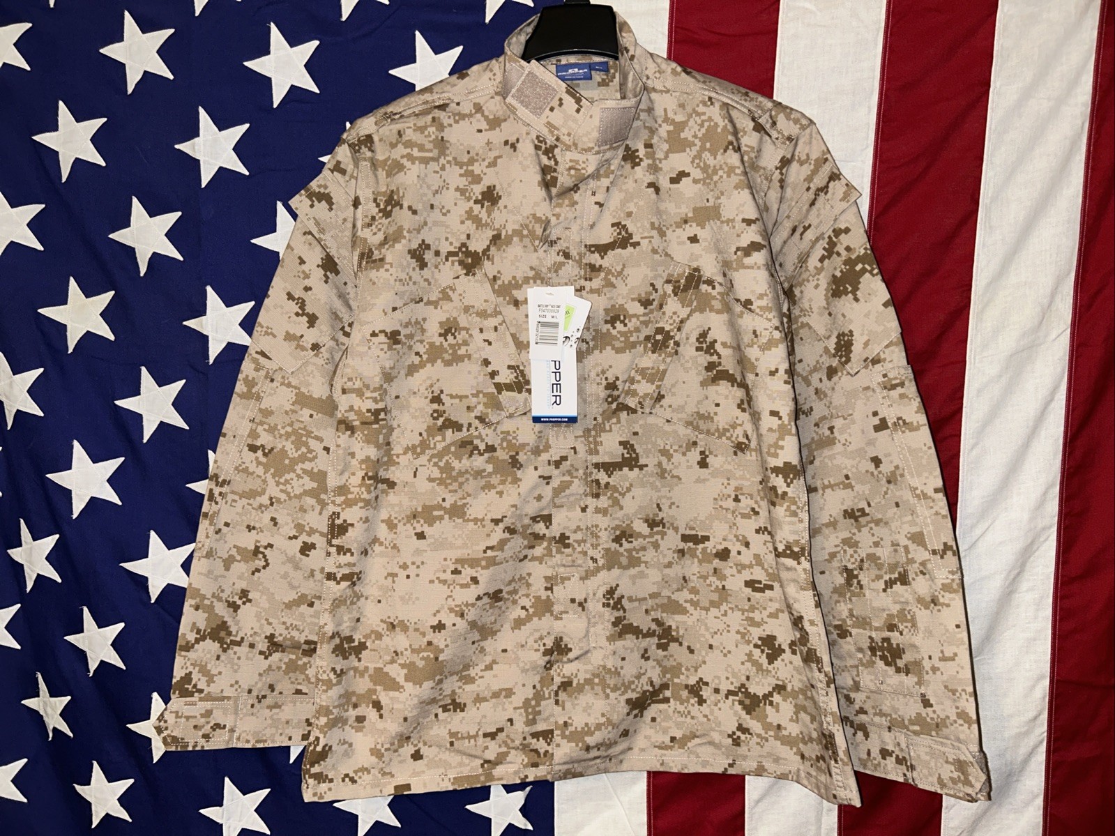 PROPPER POLY COTTON RIPSTOP ORIGINAL ACU MILITARY TACTICALCOAT MEN MEDIUM/Long