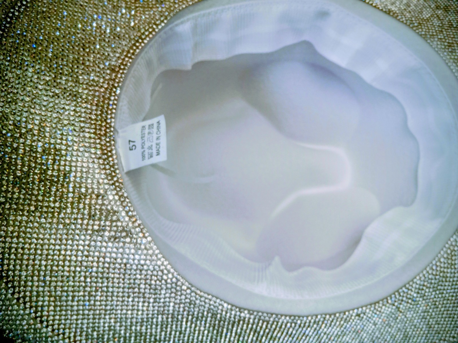 Western Wedding White Cowboy Hat Brim Flash Diamond Encrusted Rhinestones 3000
