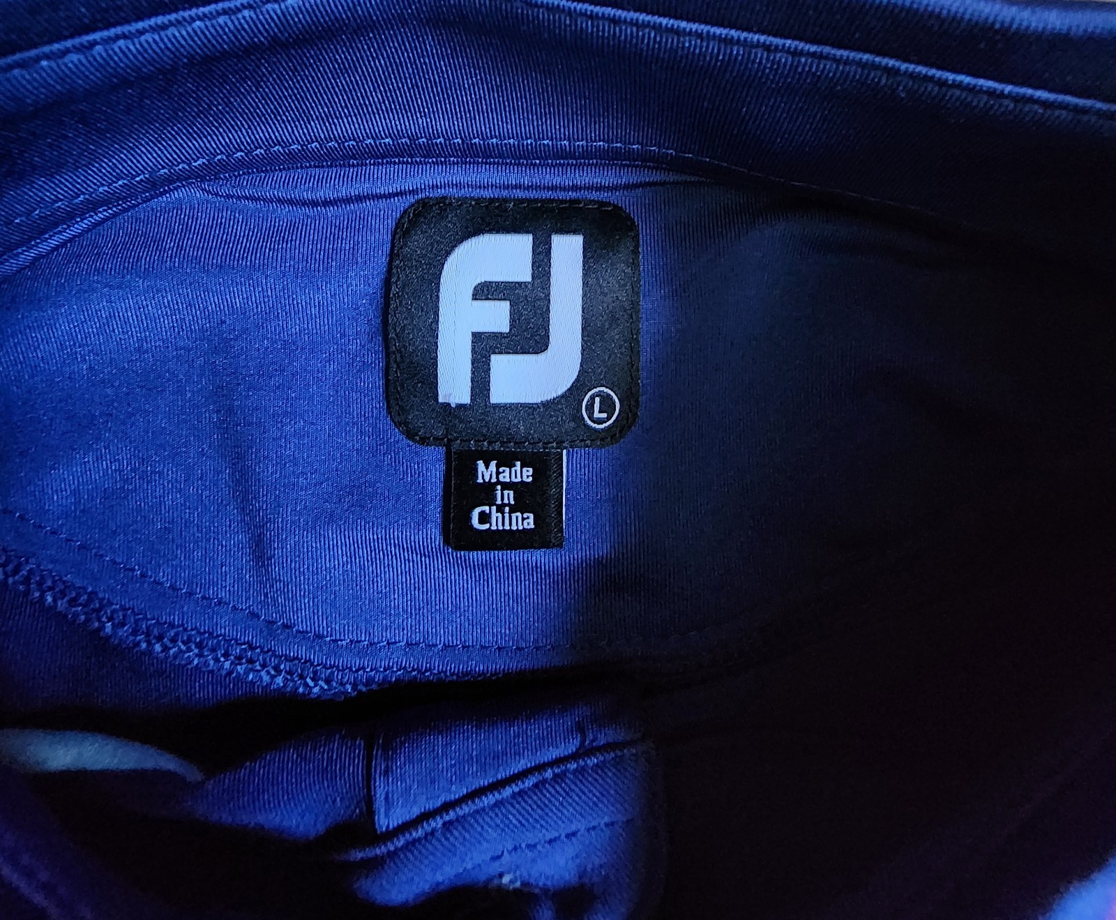 NEW Footjoy Striped Polo Shirt Mens Size Large Blue Striped Golf Lightweight