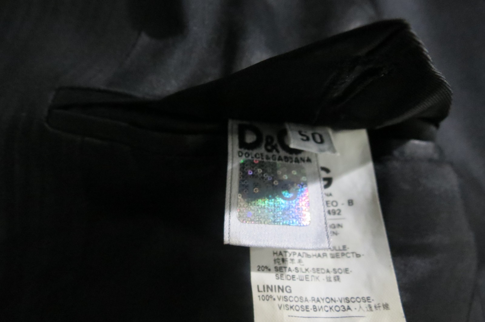 Dolce Gabbana Made in Italy Model-Regular Double Tonal black slim cut suit 40 R