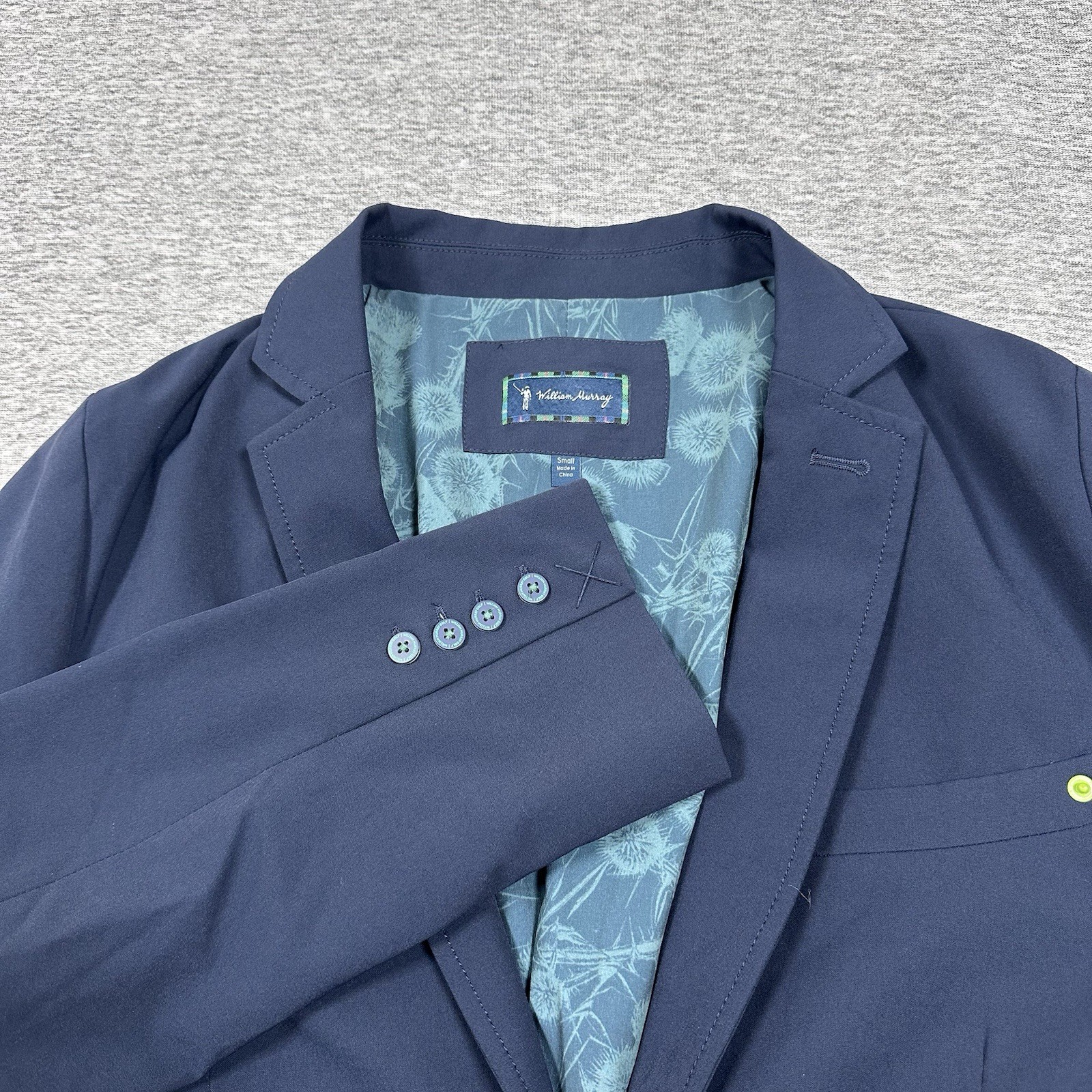 William Murray Blazer Mens Small Blue Performance Stretch Travel Modern City