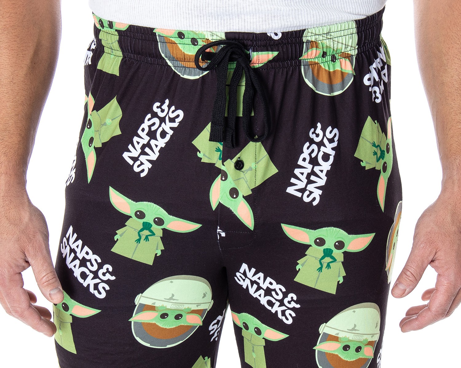 Star Wars Men’s Baby Yoda Snacks And Naps Sleep Lounge Pajama Pants
