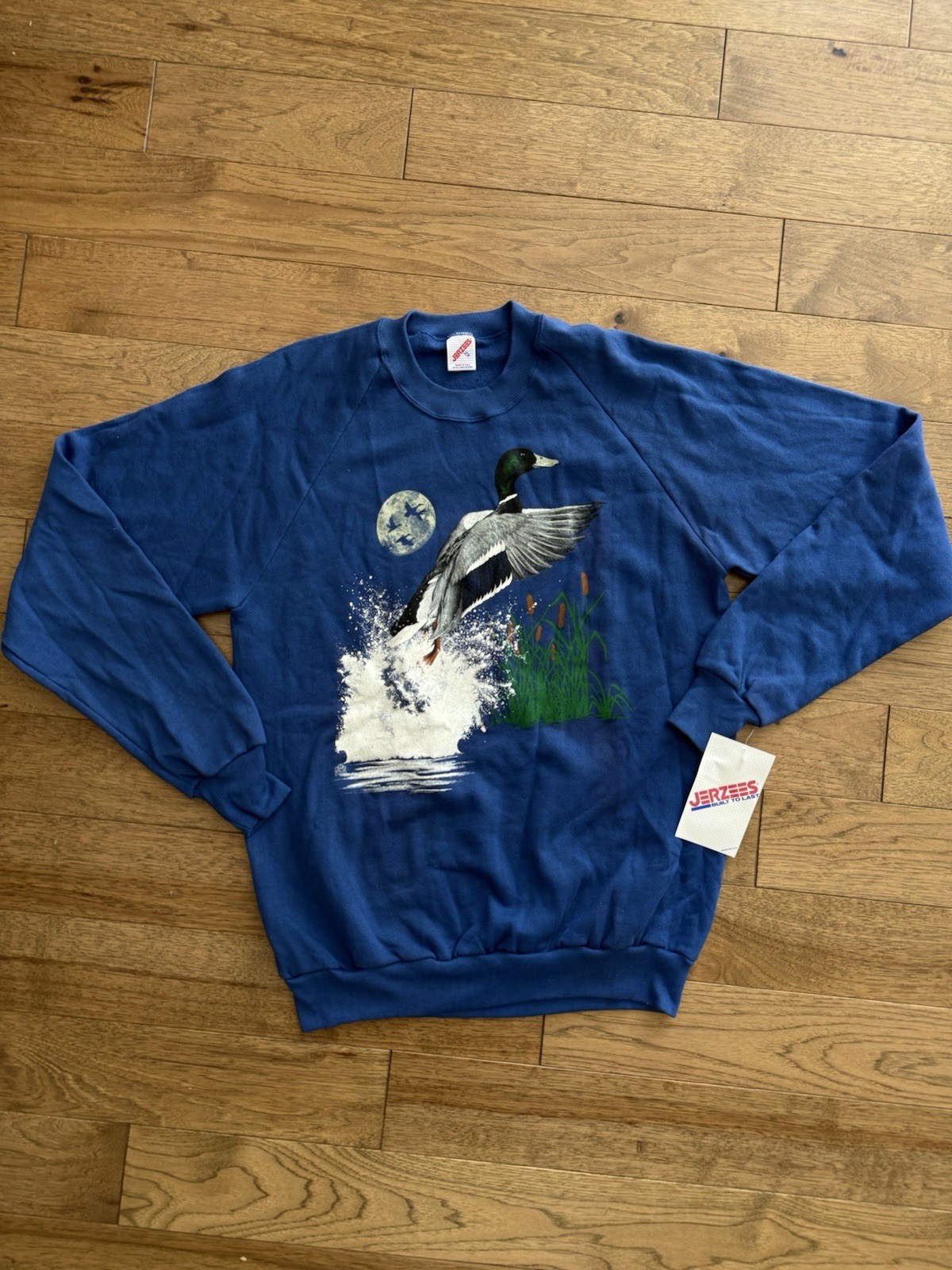 Vintage Jerzees USA Duck Scene Crewneck Dead Stock W/ Tags Painted Graphic NOS