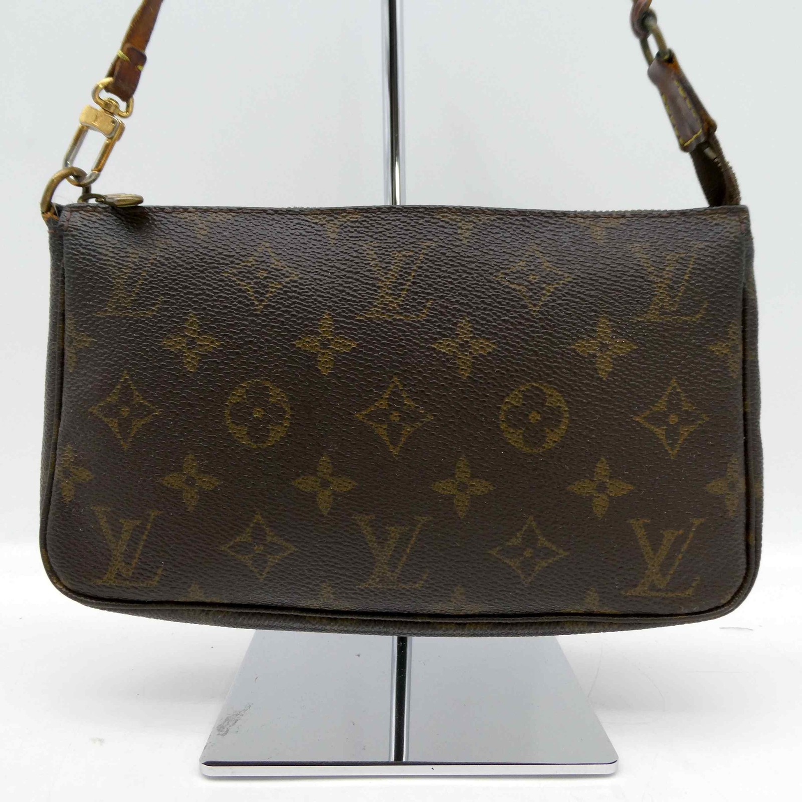 [Genuine Strap] Louis Vuitton Pochette Accessoires Bag PVC M51980 Monogram 1055