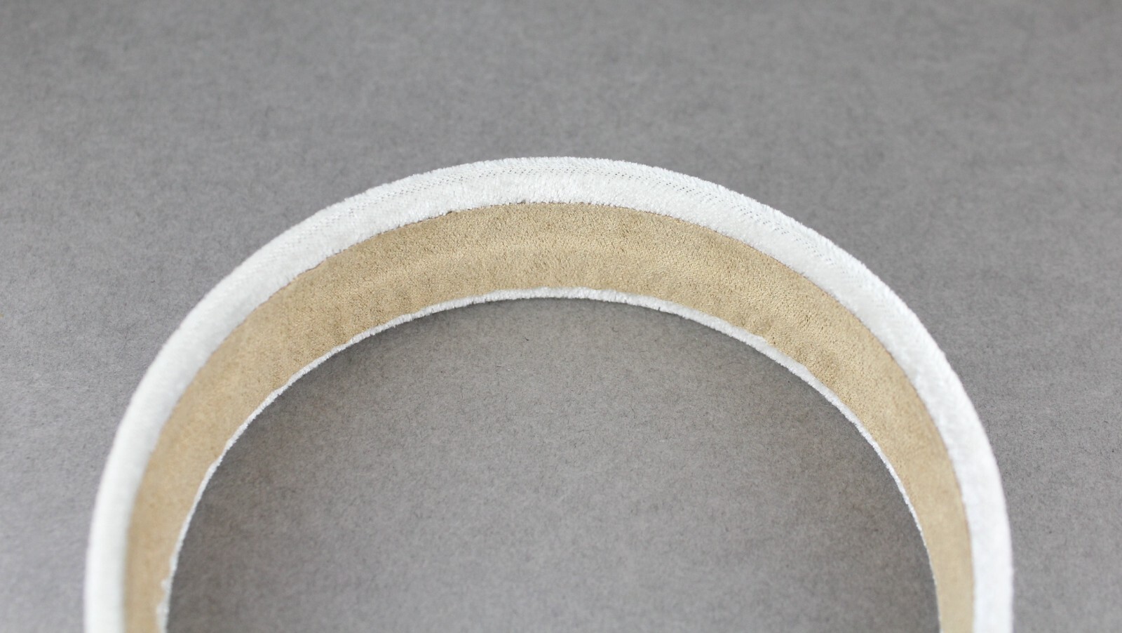 White Cream velvet headband soft velour hair accessory 1.25″ wide plain classic