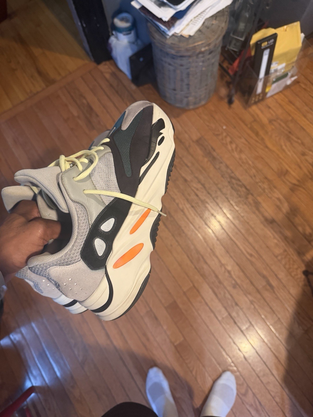 adidas Yeezy Boost 700 Men’s Low Top Lace-Up Sneakers Gray/Black/Orange