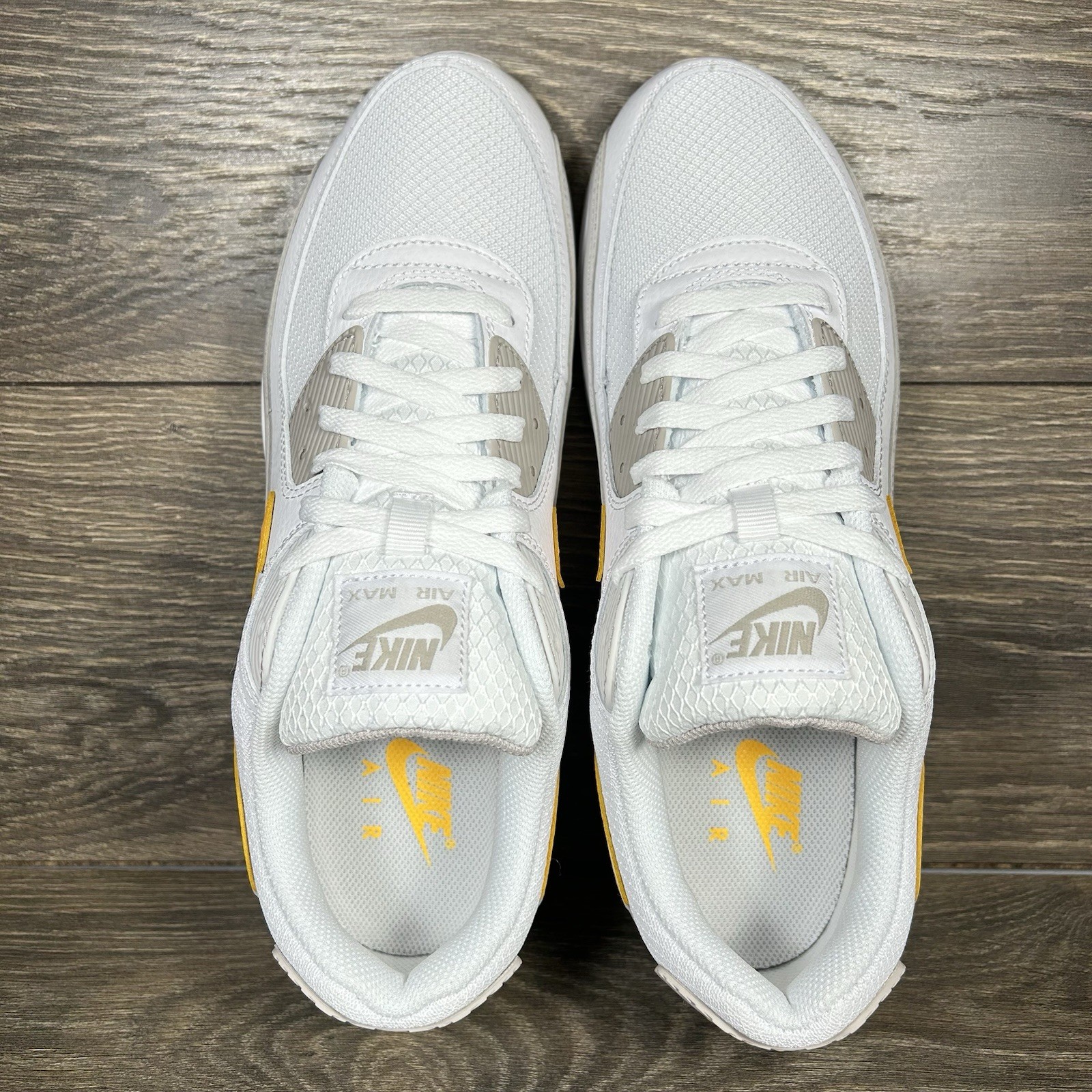 Nike Men’s Air Max 90 Laser Orange White Athletic Casual Shoes Sneakers Trainers