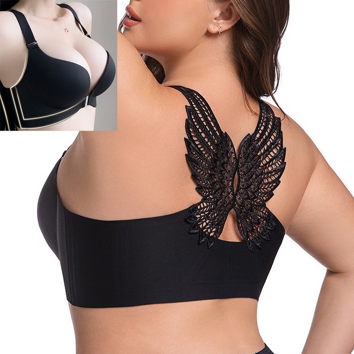Women Bras 3/4 cup Wing Back Front Closure Seamless Plus size Underwear 20761