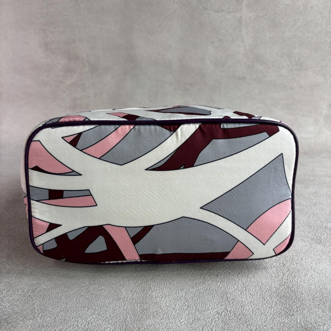 Emilio Pucci Vanity Pouch Handbag Multicolor Rare Authenticated