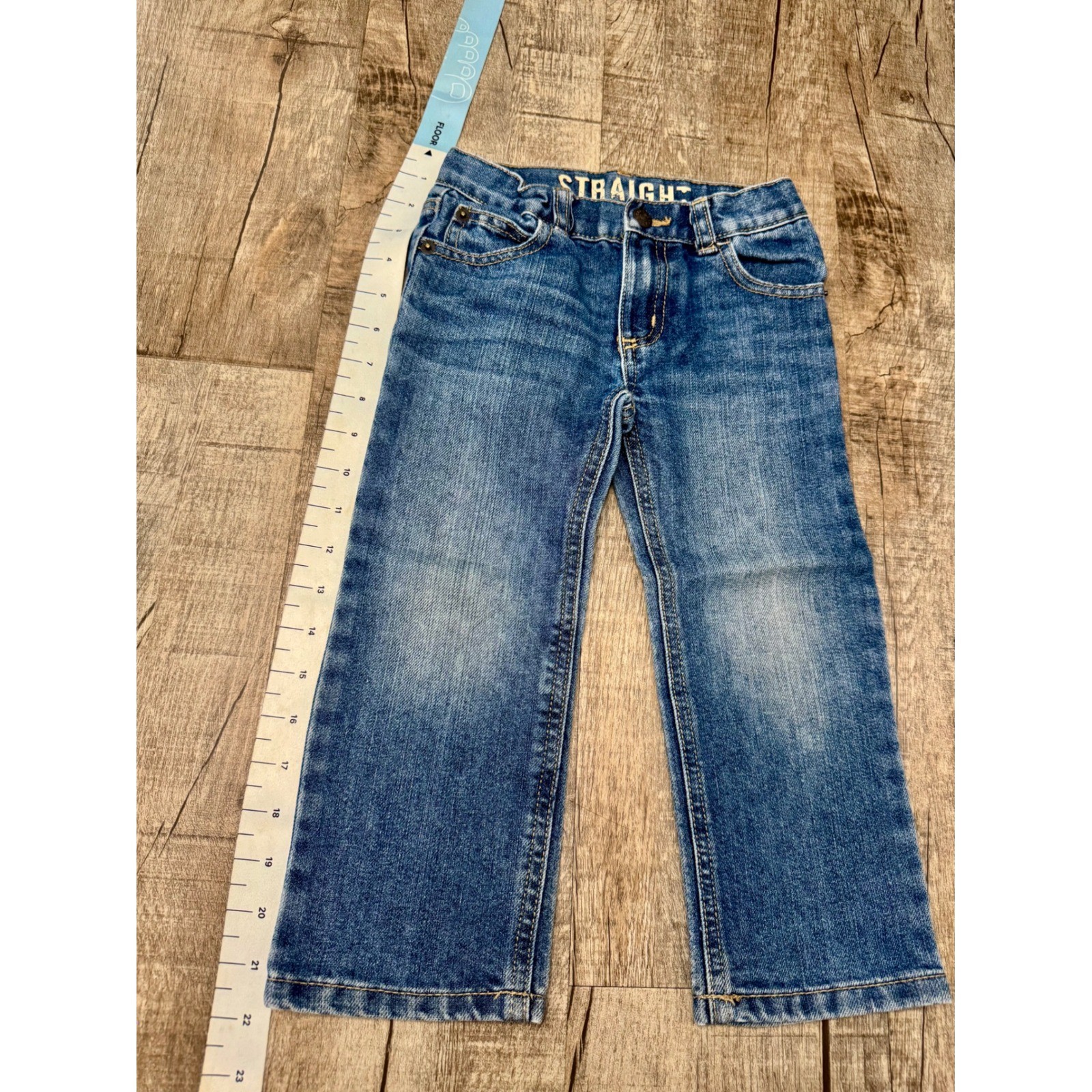 Gymboree Boys Straight Leg Jeans Medium Wash Adjustable Waist RN70530 Size 4T