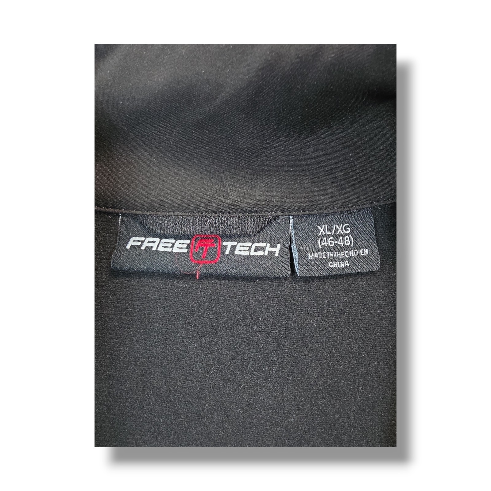 Free Tech Black Fleece Lined Jacket Full Zip High Neck Cinch Waist Men’s XL