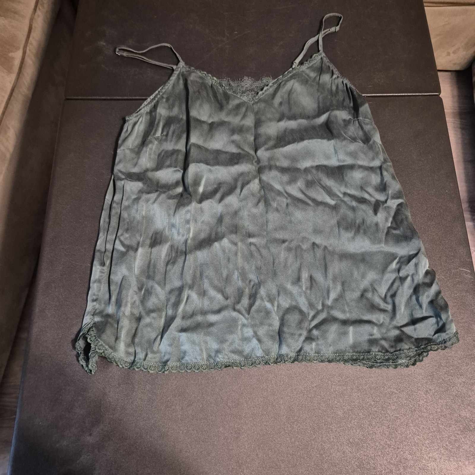 Silky Emerald Green Tank Top