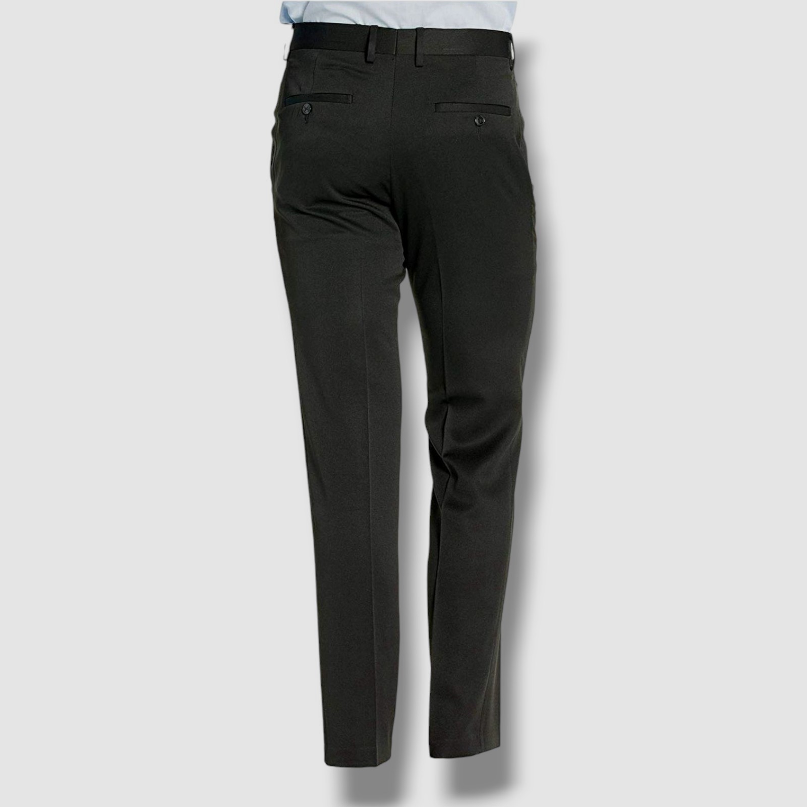 Kenneth Cole Mens Black Solid Slim-Fit Stretch Dress Pants Size 33W 32L