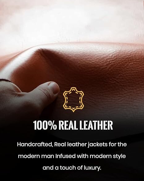 Men’s Black Classic Spread Collar Ribbed Cuff Sheepskin Leather Jacket for Men