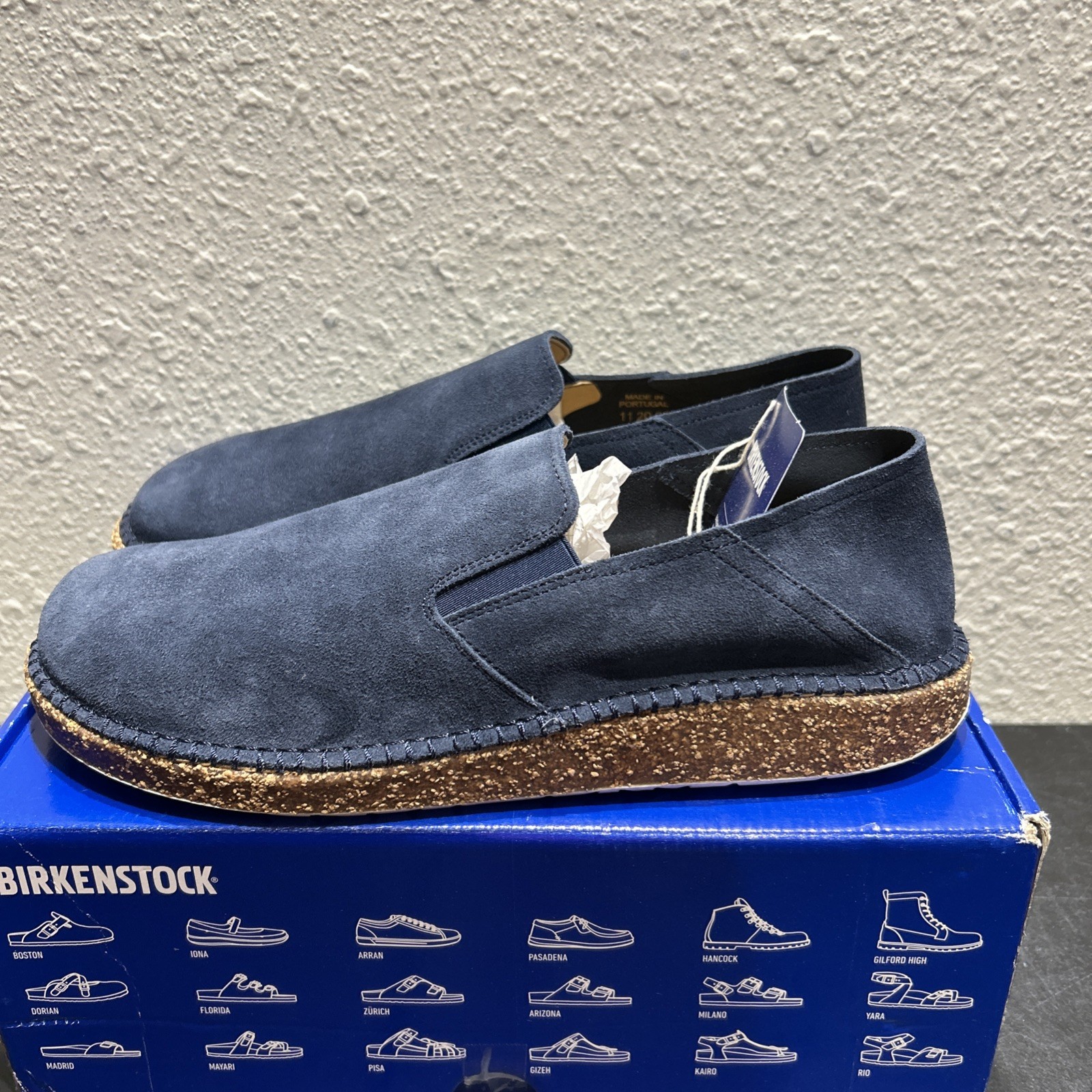 Birkenstock Callan Suede Navy EU 42 US L11 M9 Womens Mens