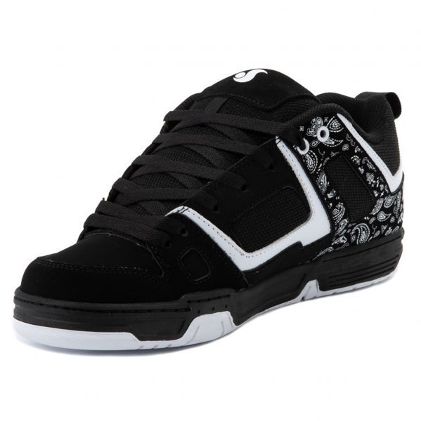 DVS MEN’S GAMBOL BLACK / WHITE NUBUCK SKATE SHOES DVF0000329 002