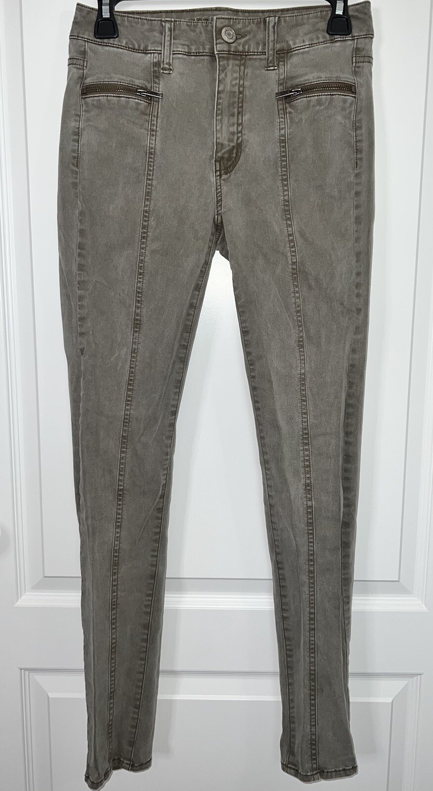 American Eagle Women’s Size 2 Hi Rise Jeans Pants Gray Green