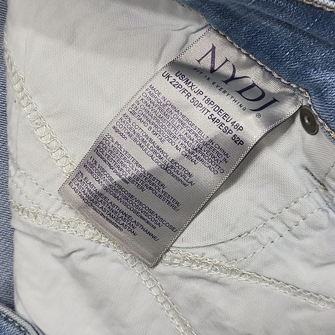 NYDJ Womens Lift Tuck Button Zip Fly Ella Shorts Pockets Poetry Petites Size 18P