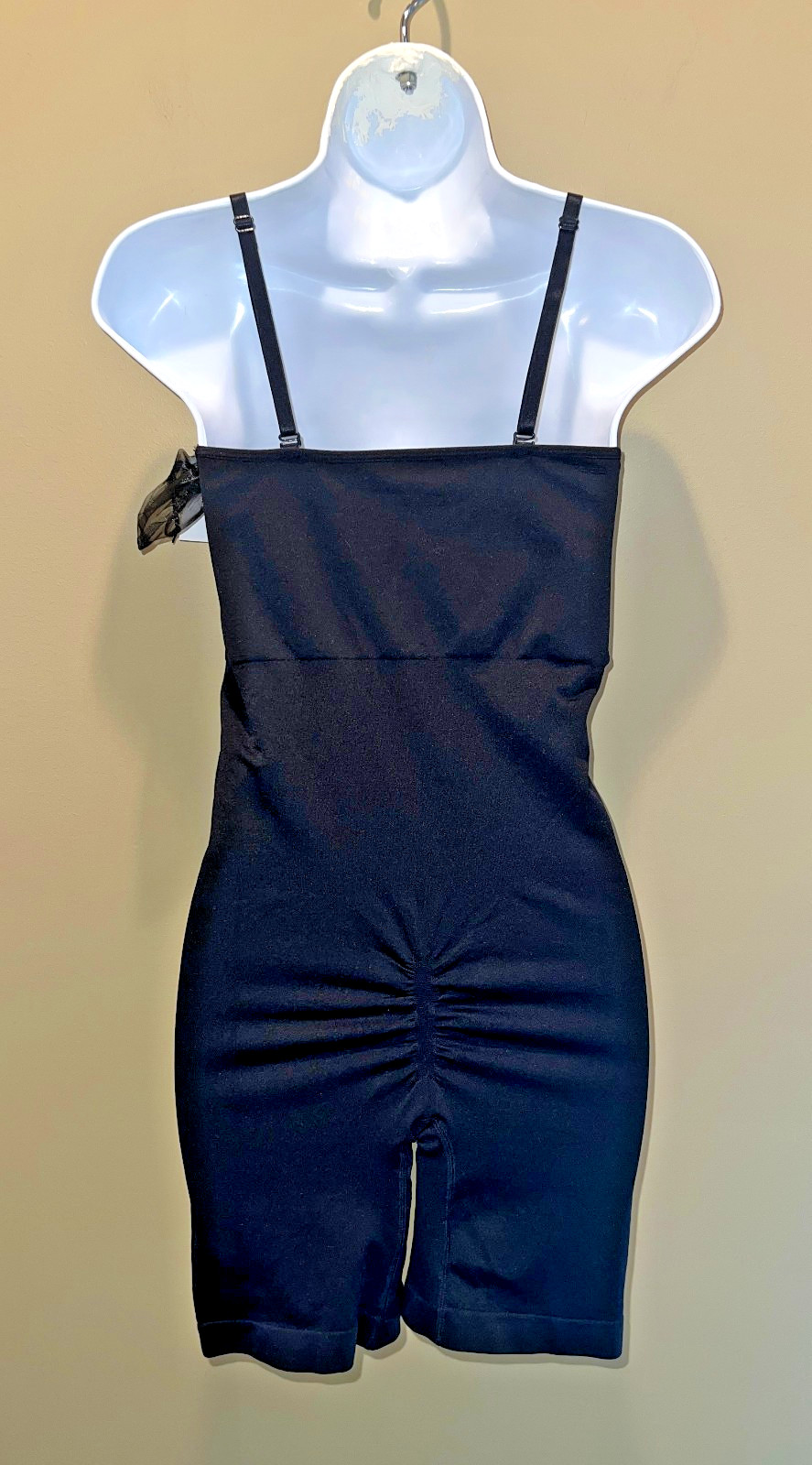 NWT! Nicole Miller 4585 Convertible Seamless Shaping Boy-Leg Bodysuit Black Sz L