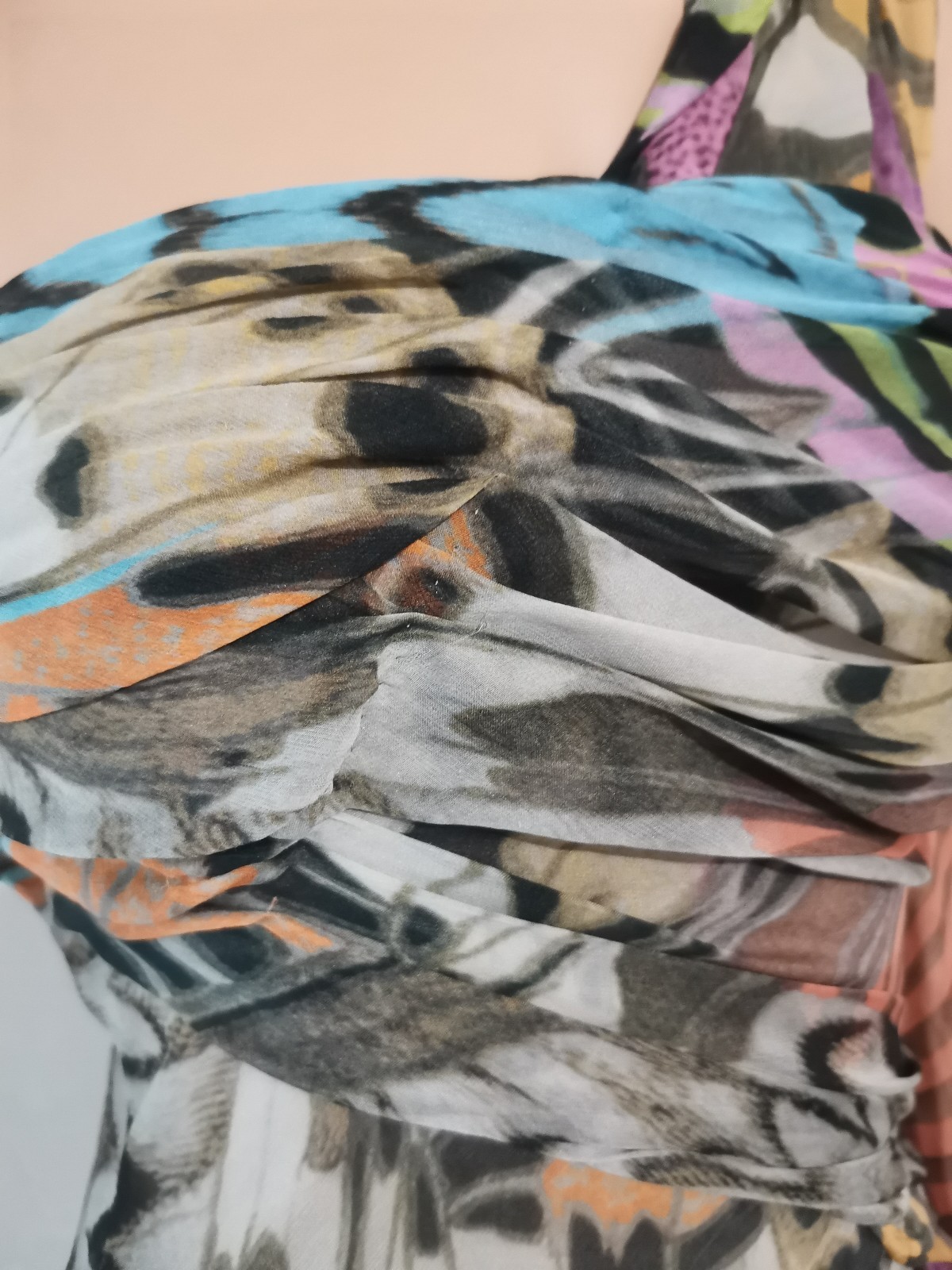 🆓US🛃 RESORT 2011 ALBERTA FERRETTI Abstract Print corset silk maxi Dress IT 40